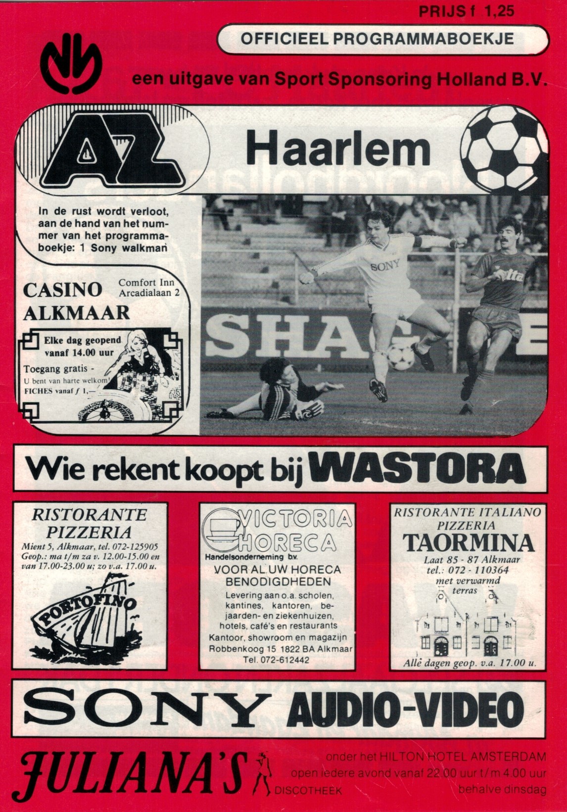 AZ Programma 6-apr-1985 Haarlem thuis